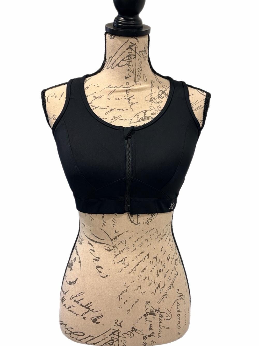 Yvette High Impact Front Zip Closure Black Sports Bra / Large Bust / NWT Sz XL